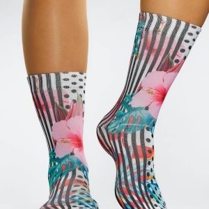 Wigglesteps Damen Socken PINK BLOOM