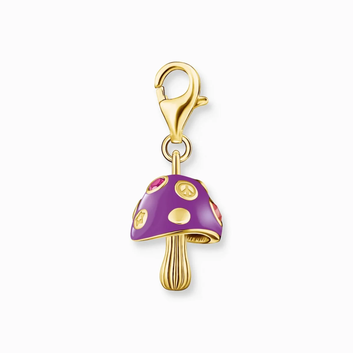 Thomas Sabo Charm Anhänger Modell: 2211-471-7 lila Pilz- 925 Sterlingsilber 18k vergoldet und Kaltemail – Bild 2
