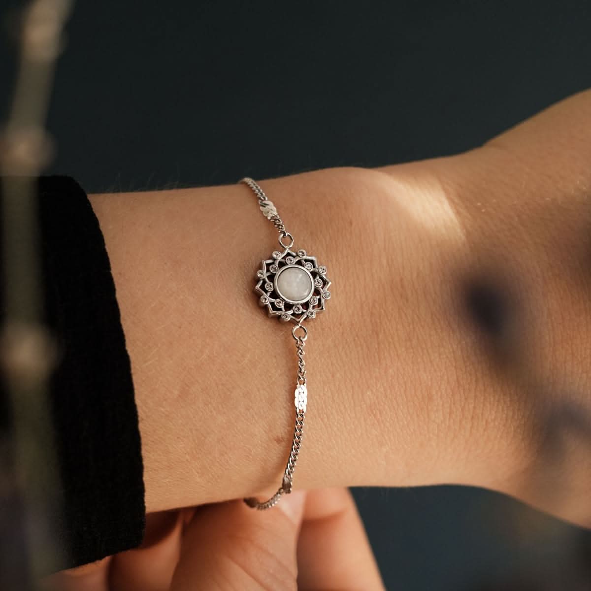 Composition Gem Armband (Mondstein/Silber) – Bild 2