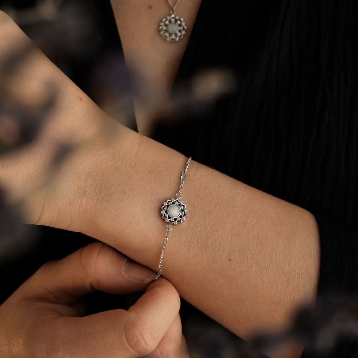 Composition Gem Armband (Mondstein/Silber) – Bild 6