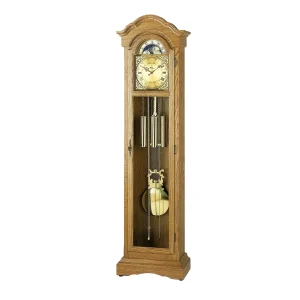 AMS S2021/4 Standuhr • 8-Tage Westminster Kettenzugwerk • Massivholz Nussbaum