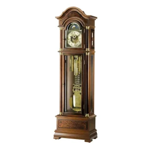 AMS Nussbaum Standuhr S2069/1 • 3-Melodien Schlagwerk • Mondphase