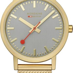 Mondaine Classic A660.30314.80SBM Unisex-Uhr • Schweizer Bahnhofs-Design • Milanaiseband