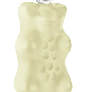 Thomas Sabo Charm-Anhänger, Goldbär aus Glas, in leicht durchsichtig, aus Silber