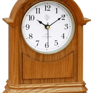 JVD Tischuhr 27x21x8,5 cm Holz • Westminster Melodie • Automatische Nachtabschaltung