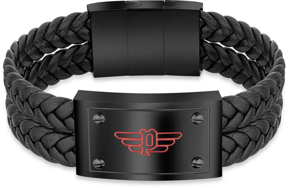 VALORIOUS Lederarmband in schwarz – Police Modell: PEAGB2120301