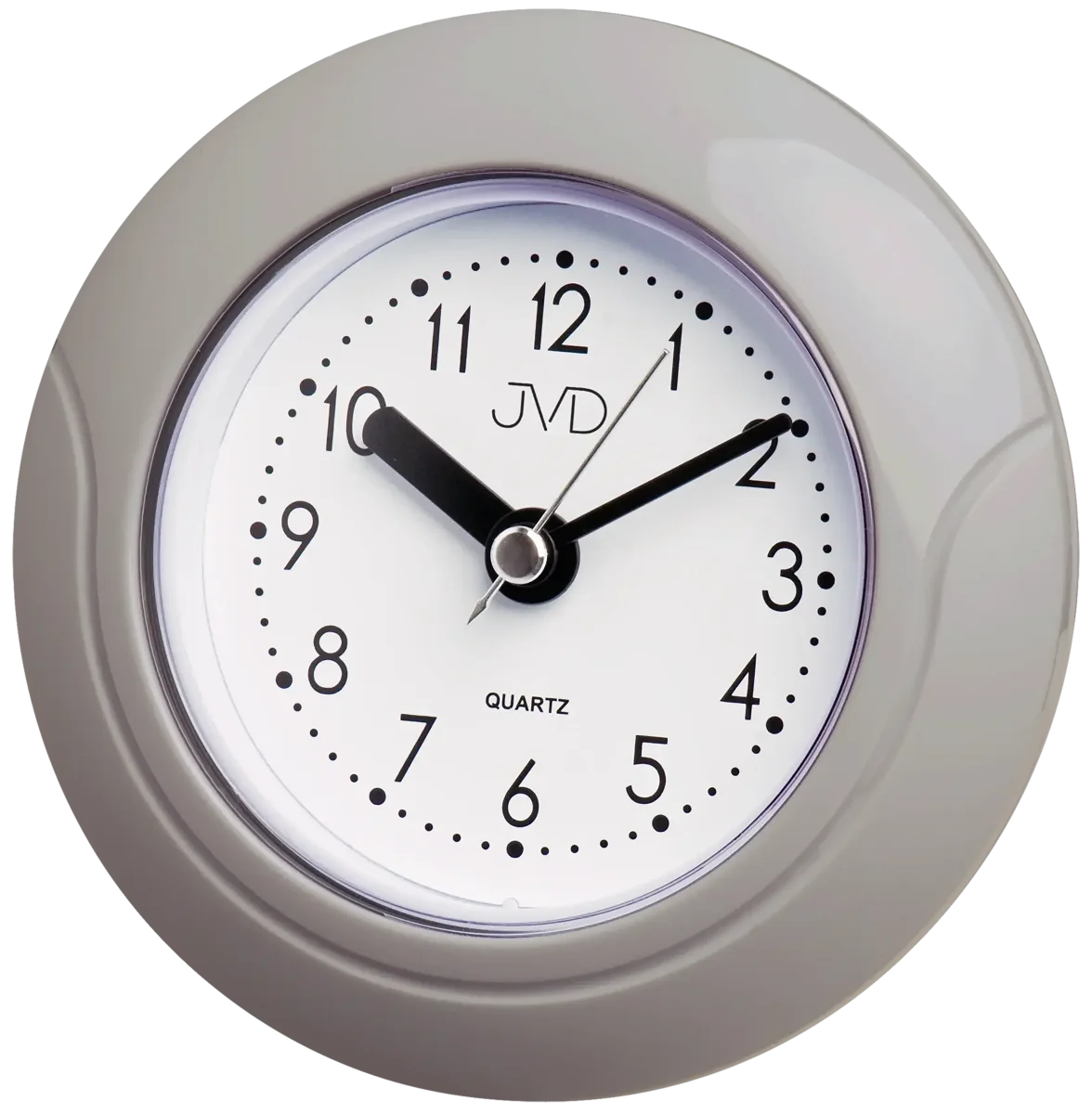 JVD Wanduhr 13,5x13,5 cm Kunststoff • Geräuschlos • Wasserdicht