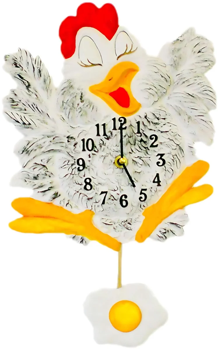 Terrastudio Wanduhr 26x22 cm Keramik • Humorvolles Design • Quarz Präzision – Bild 2