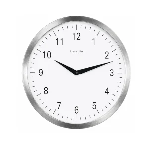 Hermle Wanduhr 30x30x4 cm Edelstahl • Funkgesteuert • Zeitloses Design