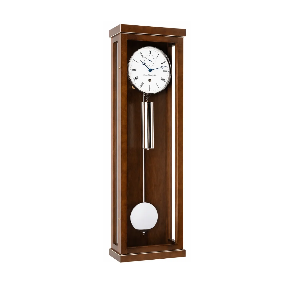 Hermle Wanduhr 88x27x13,5 cm Holz • Präzises 31-Tage-Werk • Edles Walnuss-Finish